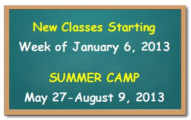 New Classes Starting June 2012